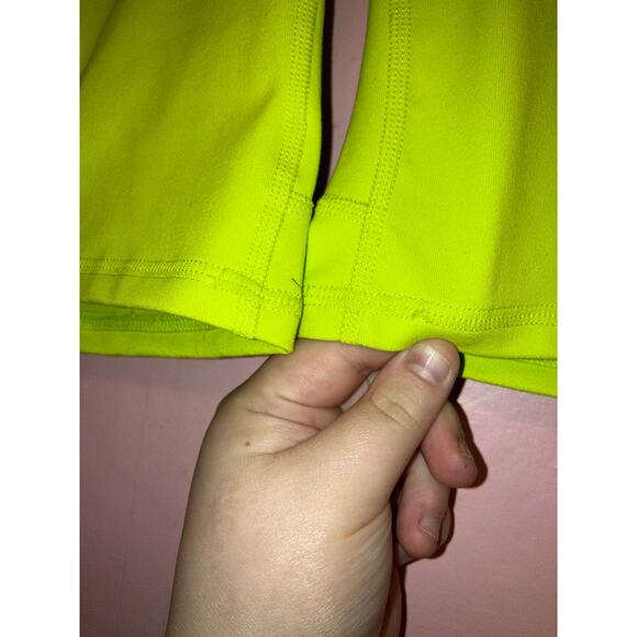 Fabletics bright yellow bike shorts no size compares to a small - Picture 2 of 5